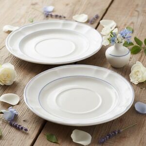 Floral Expressions Multicolor Saucers, Set of 2, Vintage Mexican Stoneware